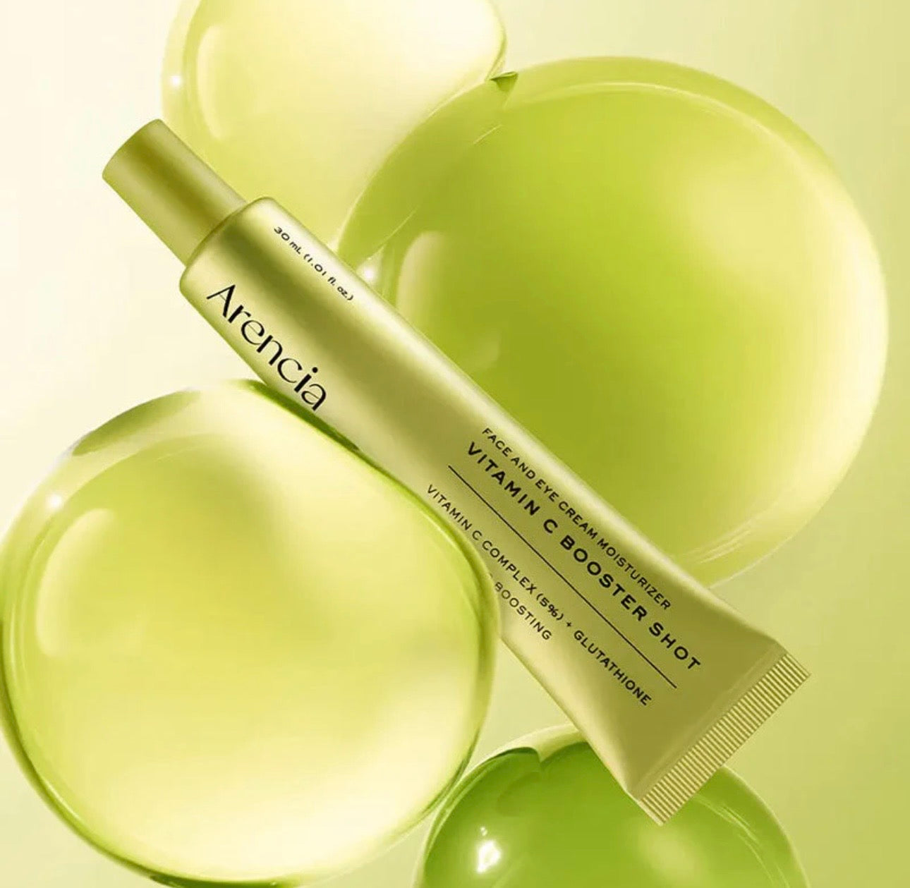 Crème Arencia Visage & Yeux Vitamine C — Niacinamide, Glutathion & Éclat 2-en-1