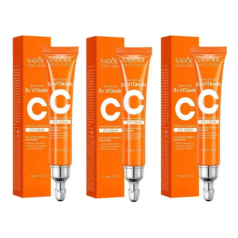 Crème SADOER Contour des Yeux Vitamine C — Anti-Cernes, Anti-Poches & Anti-Rides