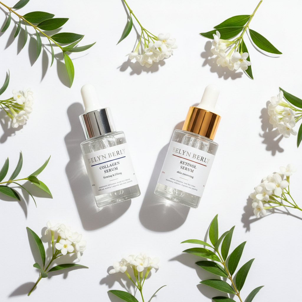 Sérum duo flat lay